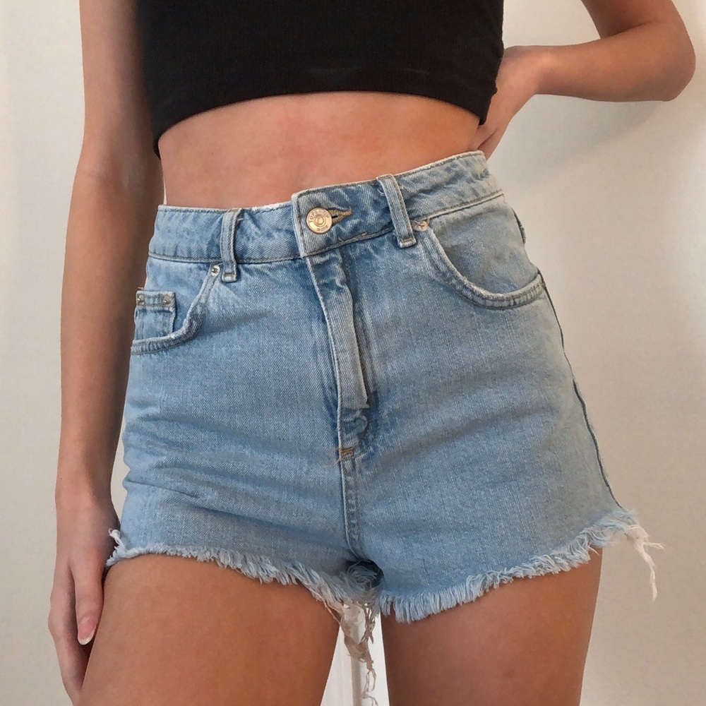 Top shop Light Wash Jean Shorts